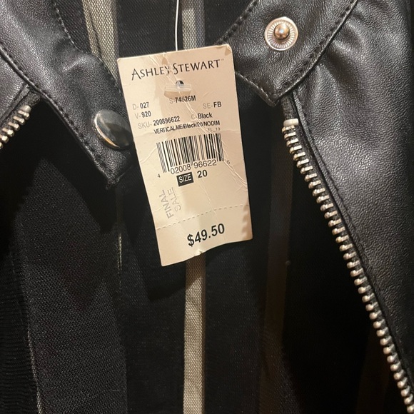 Ashley Stewart faux leather crop jacket - Picture 4 of 7